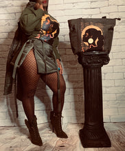 Load image into Gallery viewer, Bubbles of Fun, cropped jacket and thigh bearing skirt