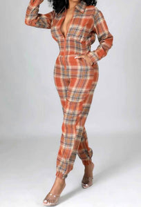 Around the Way Girl, plaid distressed jumper