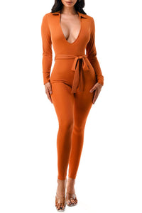 Kathy, a plunging neckline catsuit