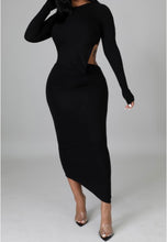 Load image into Gallery viewer, BeBe, asymmetrical cut backless dress
