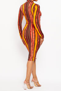 Rips, mesh form fitting dress