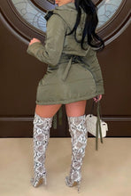Load image into Gallery viewer, Bubbles of Fun, cropped jacket and thigh bearing skirt
