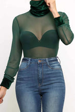 Load image into Gallery viewer, Holiday, mesh and velour body suit

